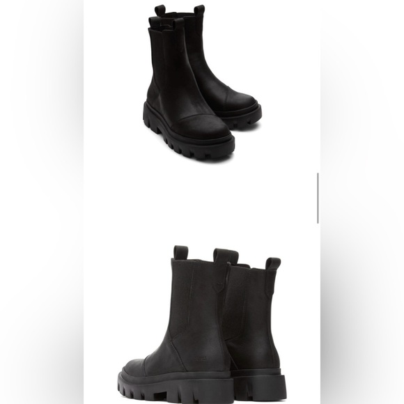 TOMS Rowan Black Pull On Leather Chelsea Boots Women’s 9.5 (EU 41) - Picture 7 of 7